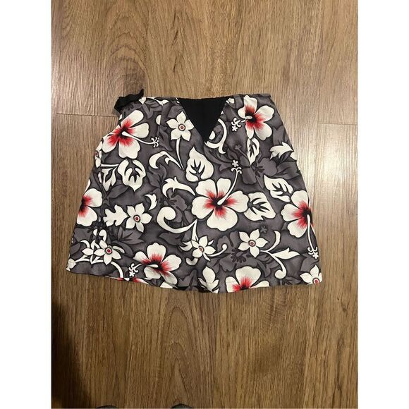 Terry Precision Cycling Co Women's Padded Cycling Skort Hibiscus Wrap size 6 - Picture 2 of 7